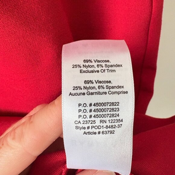 Aritzia Babaton Payton Off The Shoulder Dress Red Size 4 - Picture 8 of 8